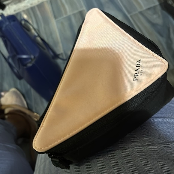 Prada Pink and Black Cosmetic Bag